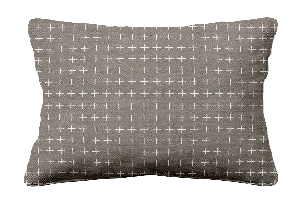 Plus Grid Gravel Sunbrella Outdoor Cushion