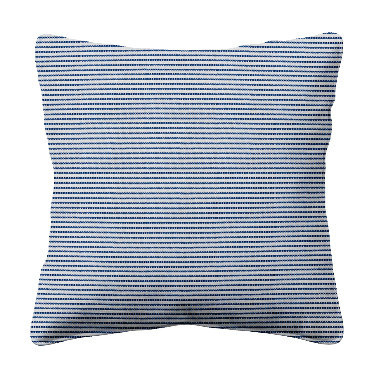 Duck Stripe Sapphire Sunbrella Outdoor Cushion (Discontinued Fabric)