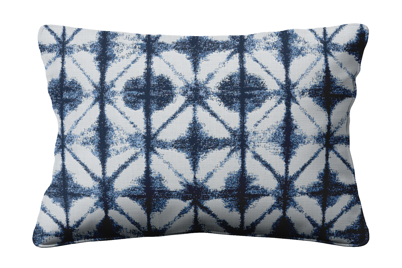 Midori Indigo Sunbrella Outdoor Cushion (Discontinued Fabric)